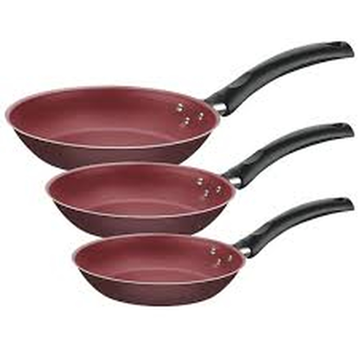 JUEGO DE 3 SARTENES TRAMONTINA 20298971 TURIN 18 20 24 CM ALUMINIO LISO ROJO